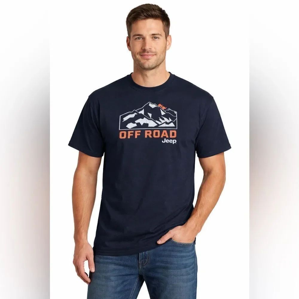 Jeep Men's Jeep Off Road Mountain Graphic T-shirt in Black Size X Large
